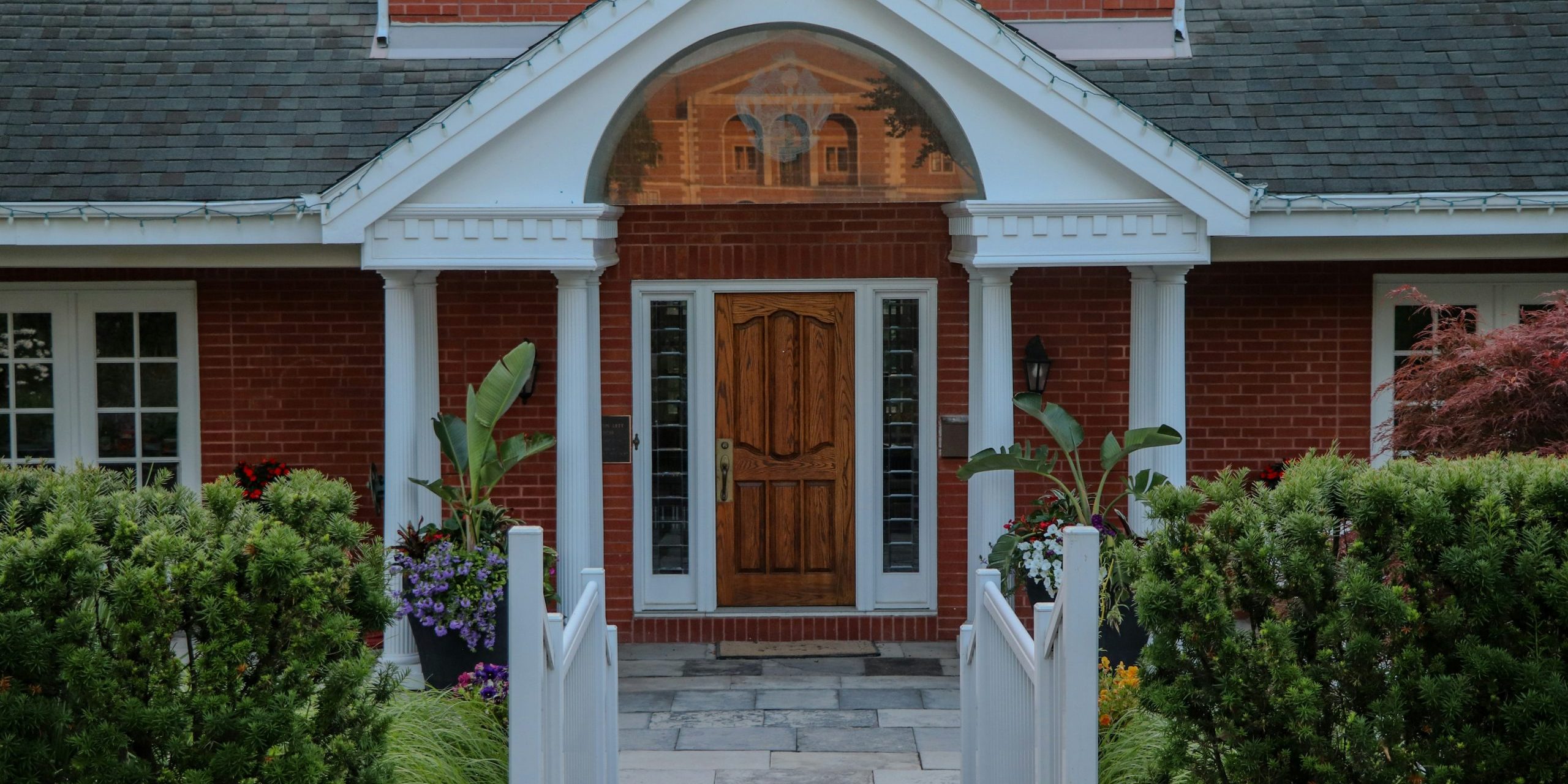 First-time buyer front door Front entrance of a house, representing a first-time buyer's new home